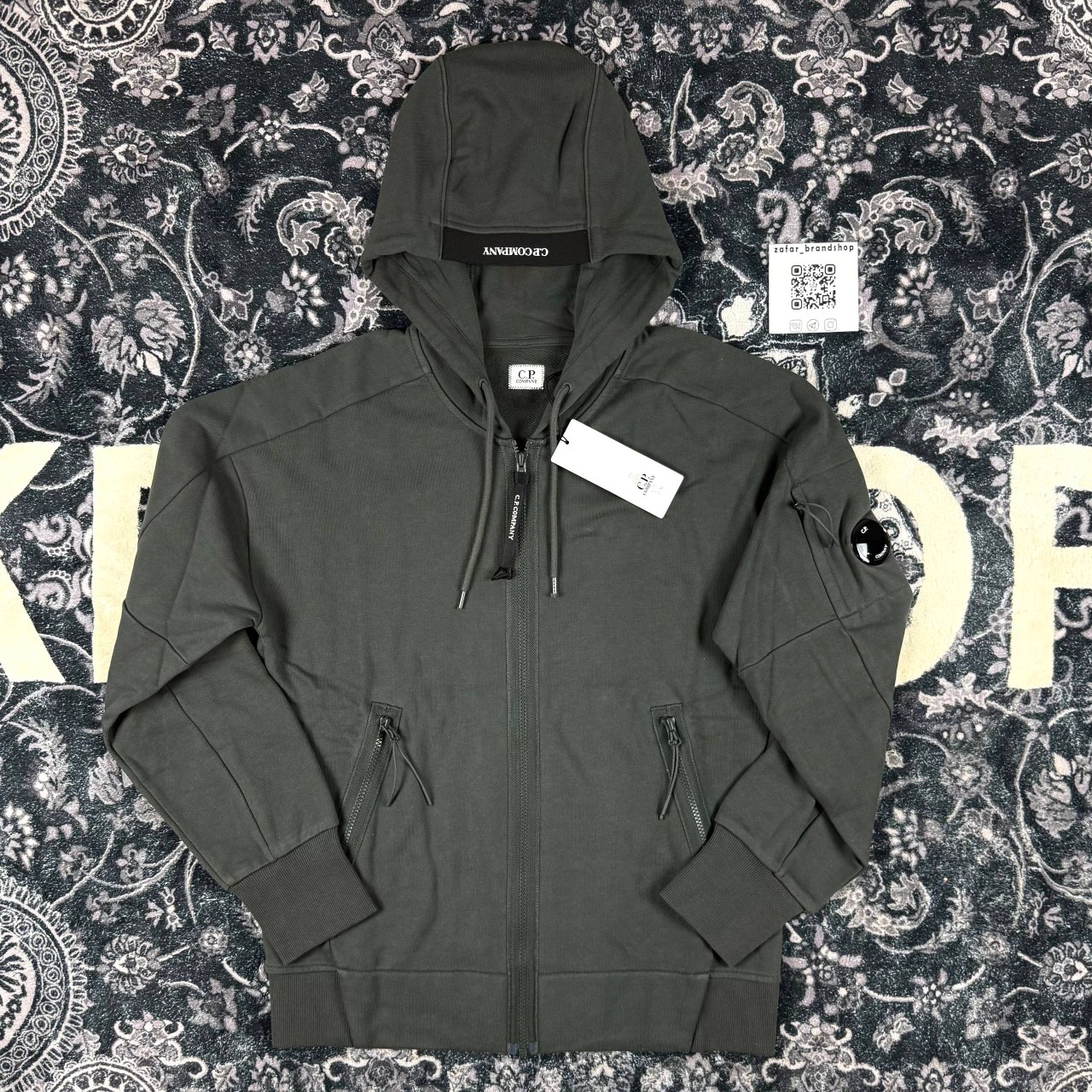 C.P Company zip hoodie fleece