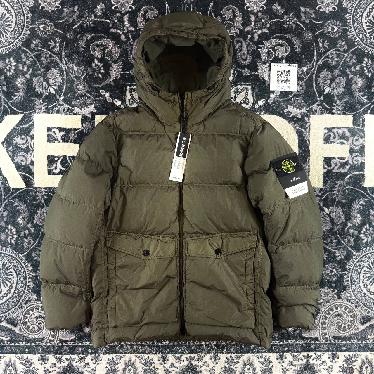 Stone island Garment Dyed Crinkle Reps Down Jacket