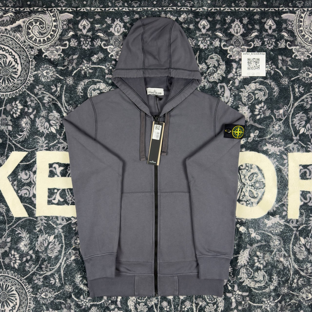 Stone island zip hoodie