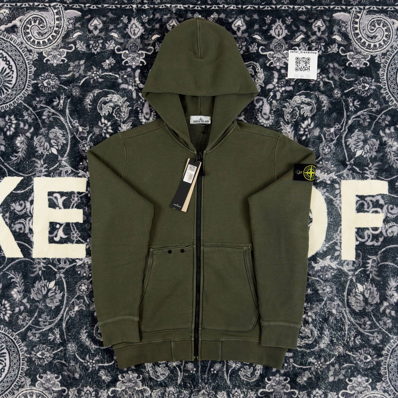 Stone island zip hoodie