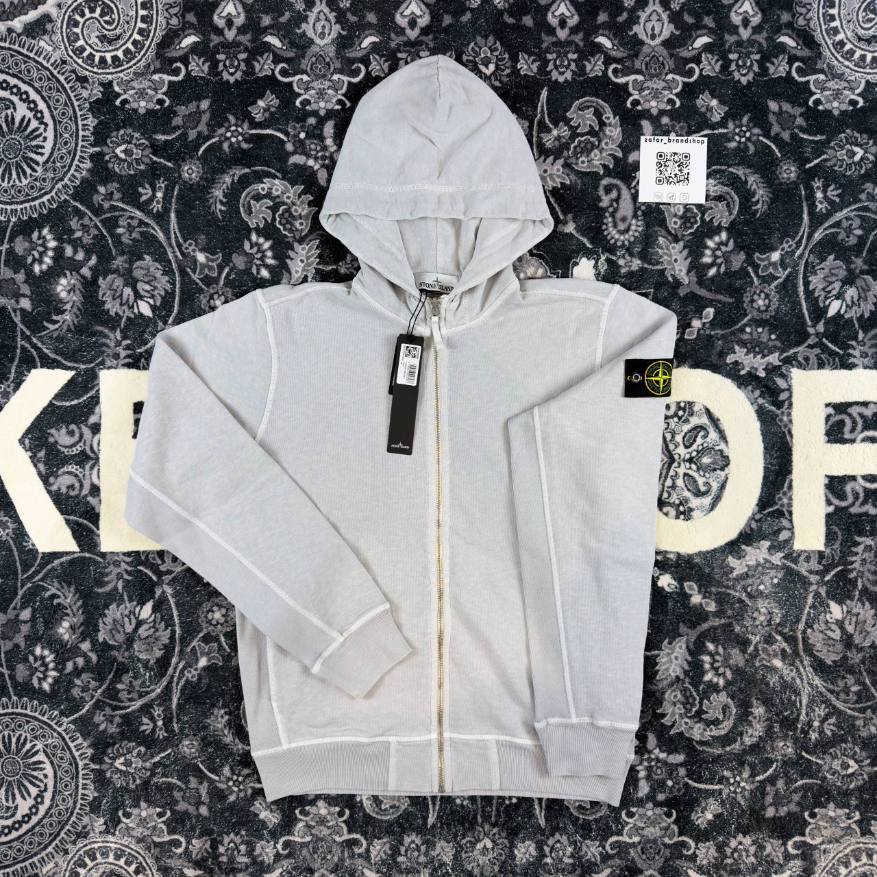 Stone island zip hoodie